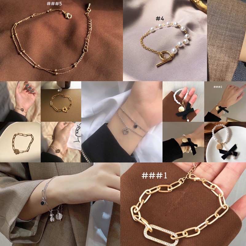 Vòng tay chất liệu hợp kim hàn quốc dễ thương