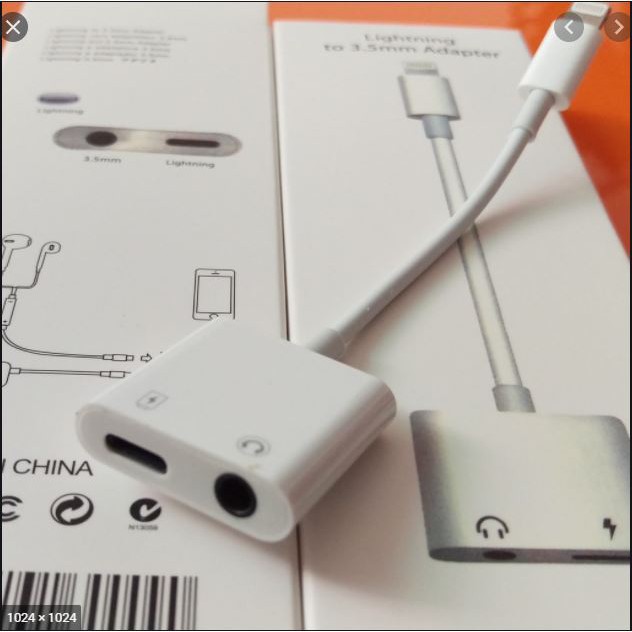 Jack Chuyển Đổi, Cổng Chuyển Đổi Chân Sạc Thành Chân Tai Nghe 3.5mm Cho iPhone Có Mic