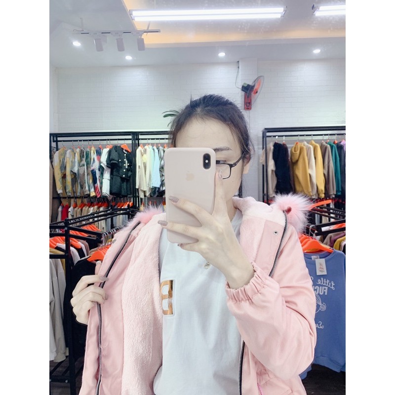 Áo khoác kaiki lót lông nữ