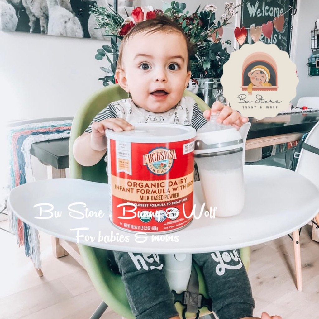 Sữa Earth's Best Organic Dairy Infant Formula With Iron Mỹ Hộp Đỏ 595gr [ Hàng Air - BW  Store ]