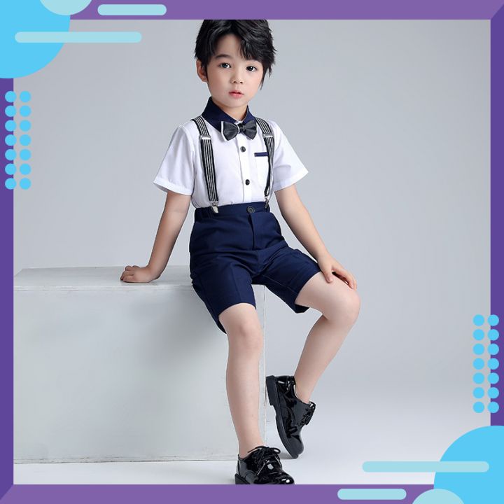 Bộ công tử bé trai cao cấp đồng phục học sinh dành cho bé đi học cấp 1 cấp 2 dự tiệc TQB060