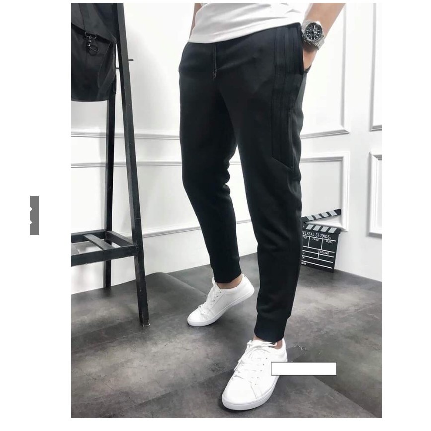 Quần Thể Thao Nỉ 3 Sọc Cho Cả Nam và Nữ Form Chuẩn, Chất Dày Đẹp