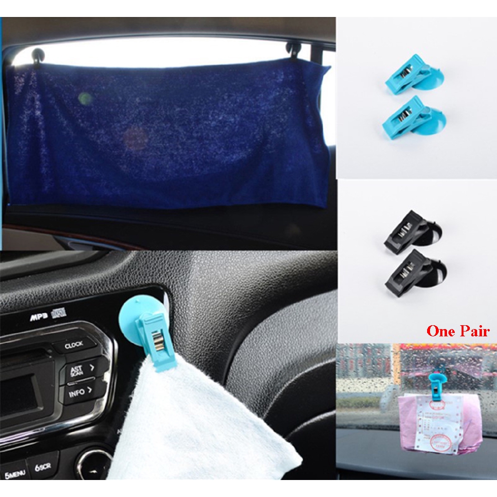 2 Kẹp treo đồ dùng cho xe hơi có giác hút