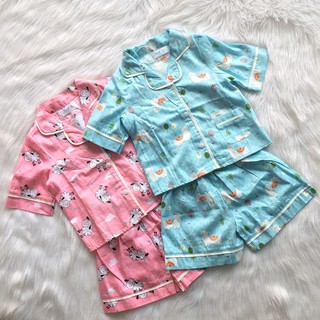 Bộ Pyjama bé gái, bộ pizama nhiều màu, bộ pizama in họa tiết siêu dễ thương 012975
