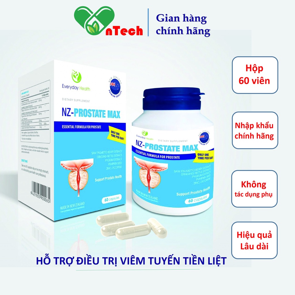 Viên uống Everyday Health NZ - PROSTATE MAX hỗ trợ điều trị phì đại tuyến tiền liệt giảm viêm u xơ tuyến tiền liệt