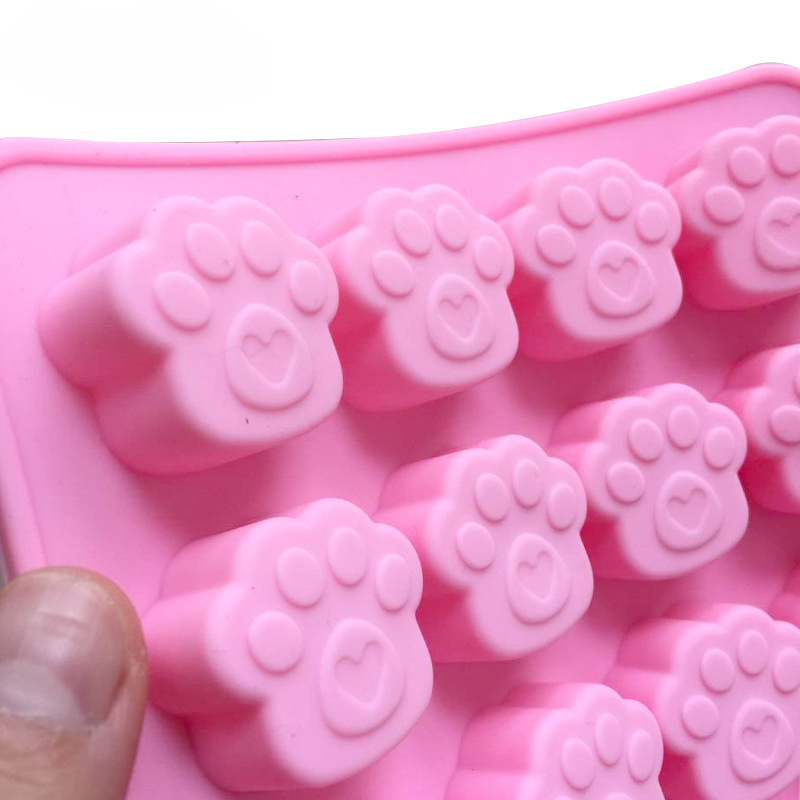 Khuôn Silicone Tạo Hình Dấu Chân Mèo Trang Trí Bánh