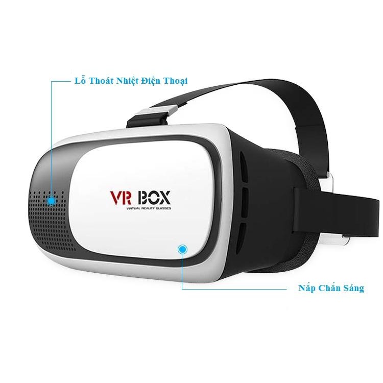 Kính thực tế ảo 3D VR Box màu trắng Phiên bản 2 dành cho smartphone dưới 5.5 inch