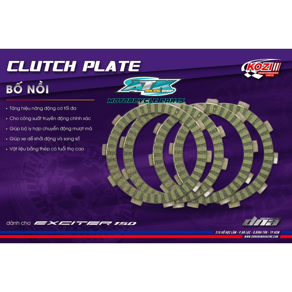 Bố nồi Kozi Malaysia dành cho các dòng xe Exciter150, 135, winner, raider, wave ,dream, ..hàng chính hãng