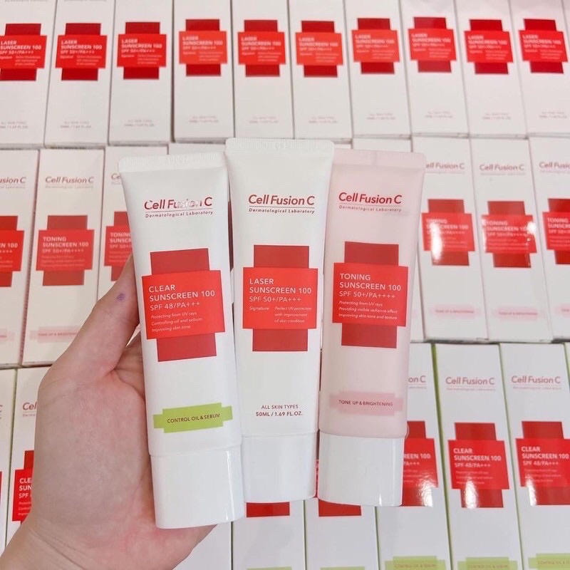 KEM CHỐNG NẮNG CELL FUSION C (hồng)