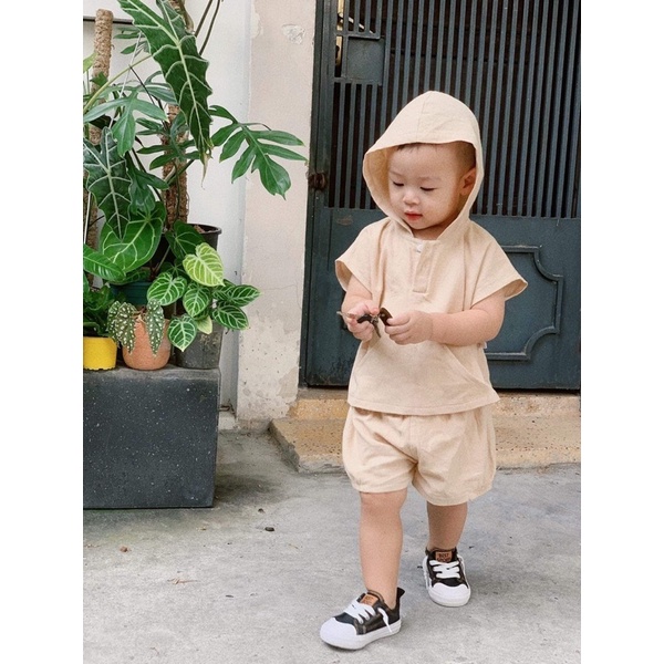 Áo + quần có nón em bé trai ferrier em bé Nanci room