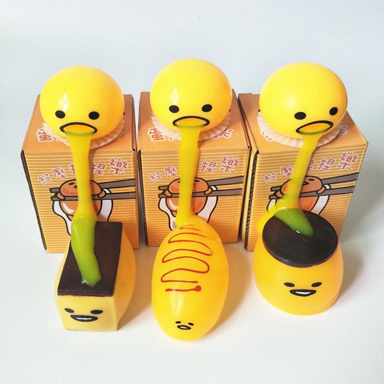 Gudetama Squishy Bánh Mật Ong Bánh Flan Gudetama Bóp Trút Giận Xả Stress Giảm Căng Thẳng Cực đáng yêu mochi