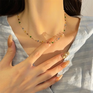 Vòng Cổ Đá Pha Lê Nhiều Màu | Chocker Rực Rỡ