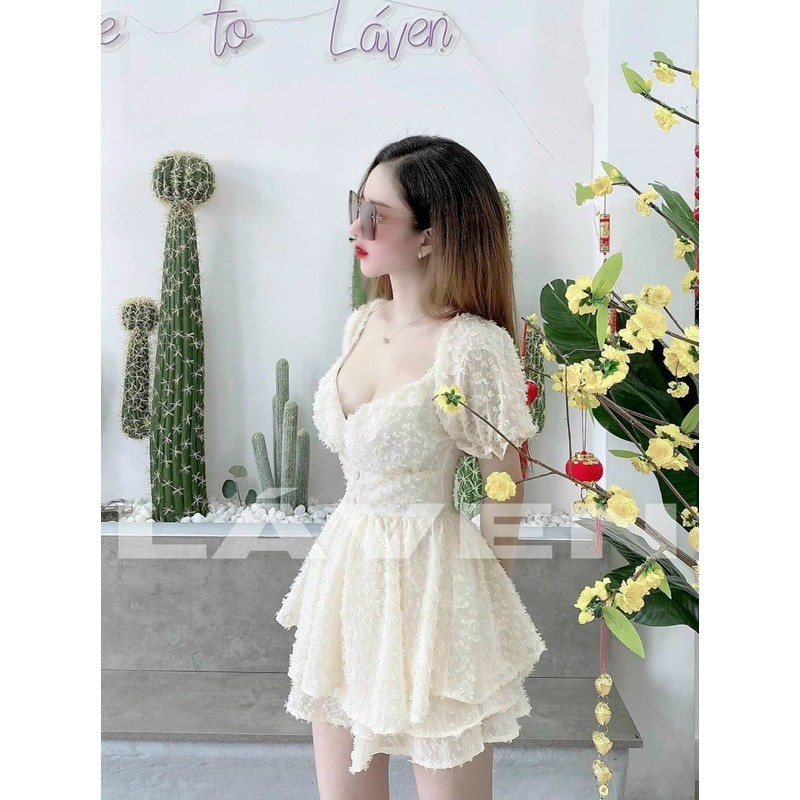 JUMPSUIT BÔNG VẢI KEM - HỒNG - ĐỎ