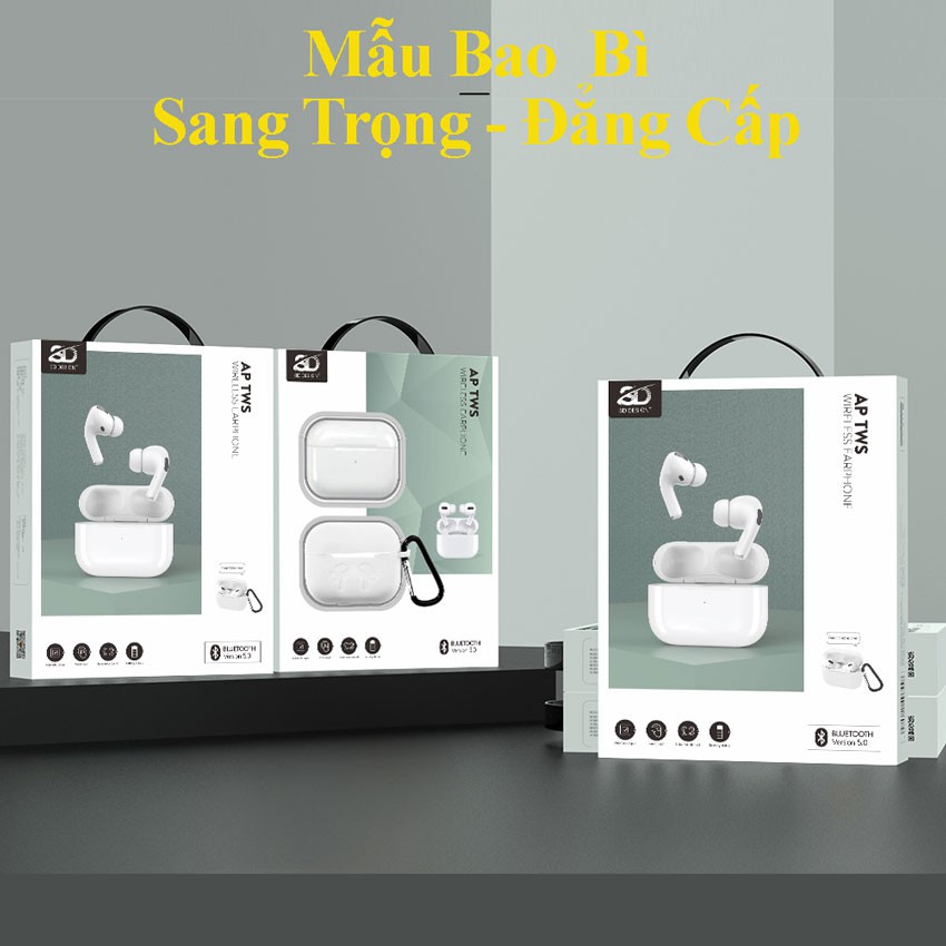 Tai Nghe Không Dây kiểu dáng A.I.R.PODS chính hãng SD DESIGN AP TWS định vị đổi tên, kết nối Bluetooth,âm thanh cực chất