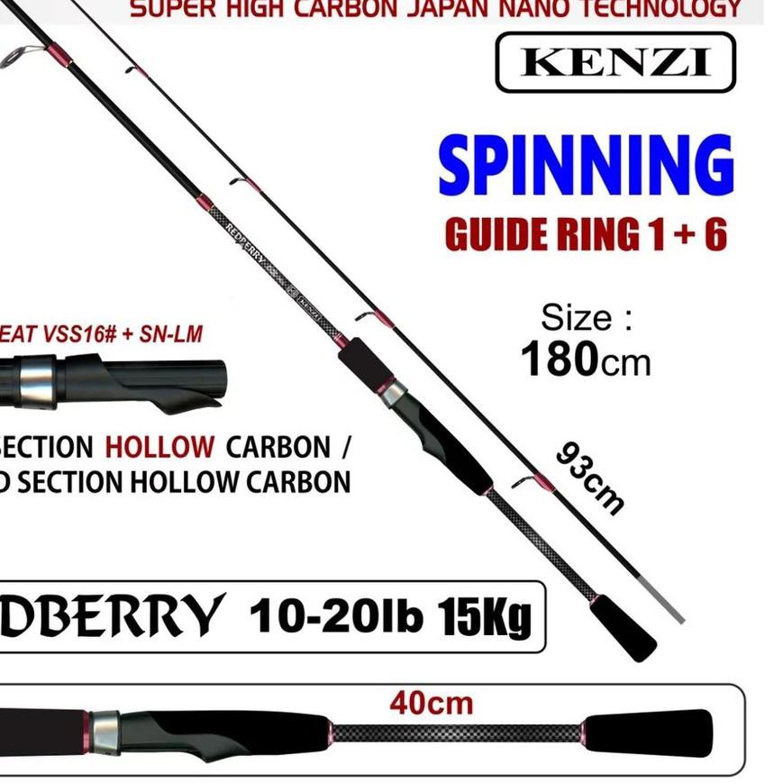 Cần Câu Cá Fd51 Kenzi 602 & Kenzi Redberry Kèm Ống Đựng