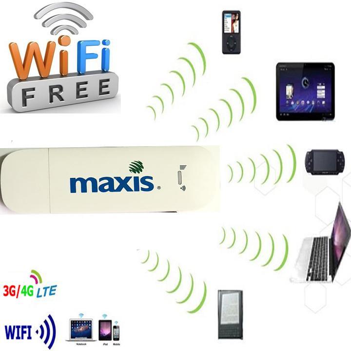 ( BAO TỐC ĐỘ CAO) USB DCOM Phát Wifi Từ Sim 3G 4G MAXIS – ĐA MẠNG - TỐC ĐỘ CỰC MẠNH –  PHỦ SÓNG RỘNG - Sài êm ổn