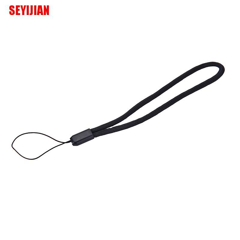 Set 5 Dây Đeo Cổ Tay Bằng Nylon Màu Đen Chuyên Dụng Cho Máy Ảnh / Điện Thoại / Ipod Usb Mp3