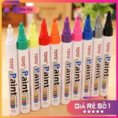 Bút Sơn Toyo Paint Marker - Trang Trí, Vẽ Ký Hiệu Lốp ôtô, Xe Máy, Xe Đạp/ Vẽ Bề Mặt Gỗ, Kim Loại, Nhôm, Kính...