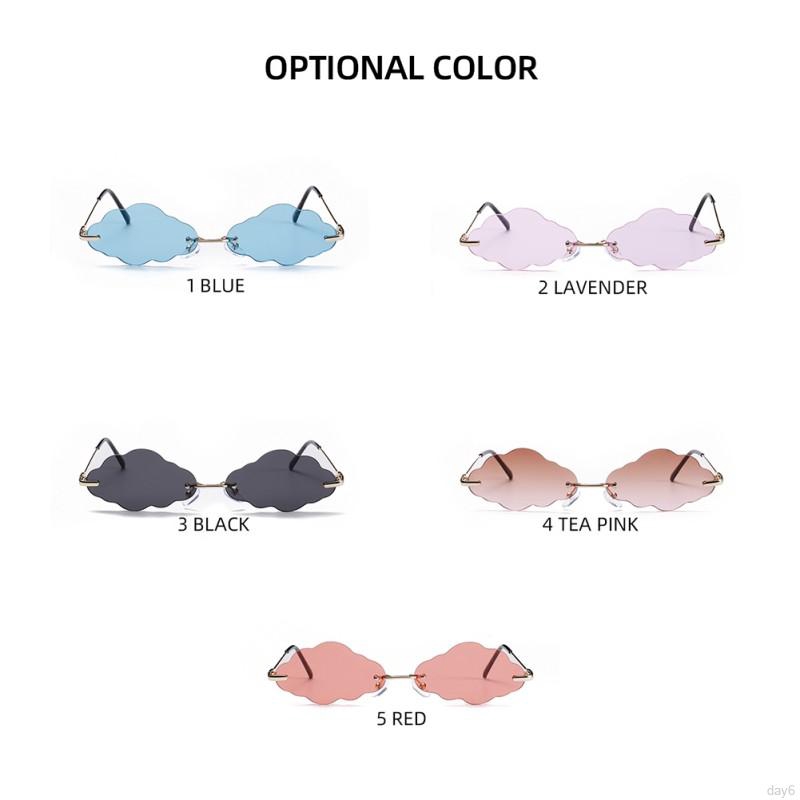 Kính Mát Gọng Hình Đám Mây Không Gọng Phong Cách Hàn Quốc