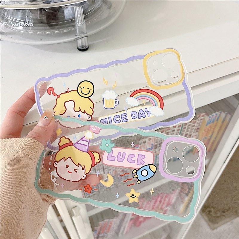 Ốp lưng iphone Ốp Điện Thoại Họa Tiết Sóng Biển Lớn Cho iphone13promax / 12 / 14pro / 11 / 7 / 8 / Plus / Mini /ProMax-14 Dinuo case