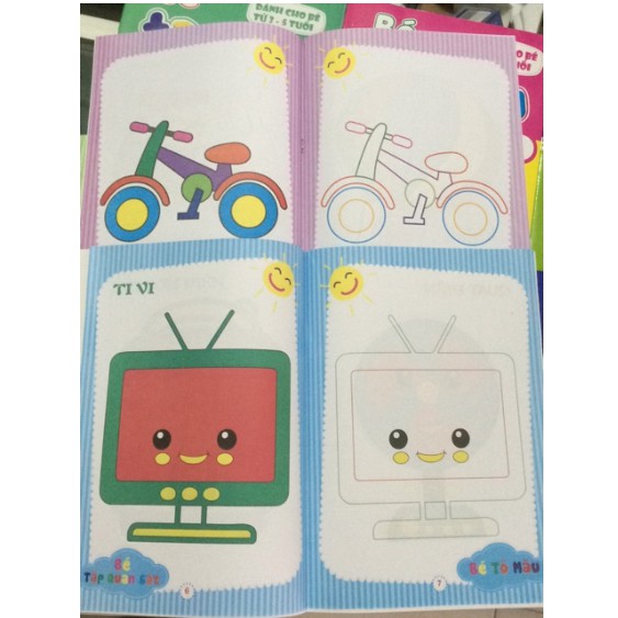 Combo 10 quyển tô màu cho bé