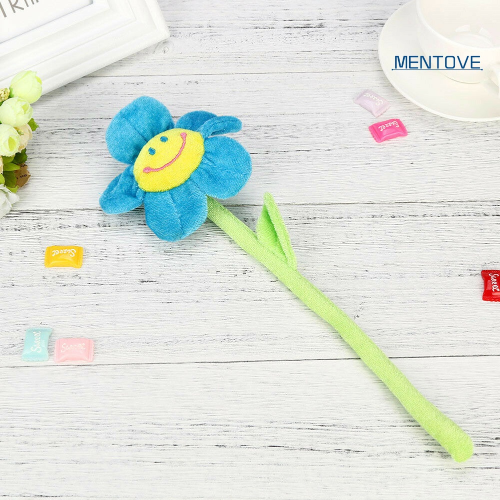 &lt; Mentove Đồ Chơi Nhồi Bông Hình Bông Hoa Mặt Cười Thân Cong Trang Trí Nhà Cửa