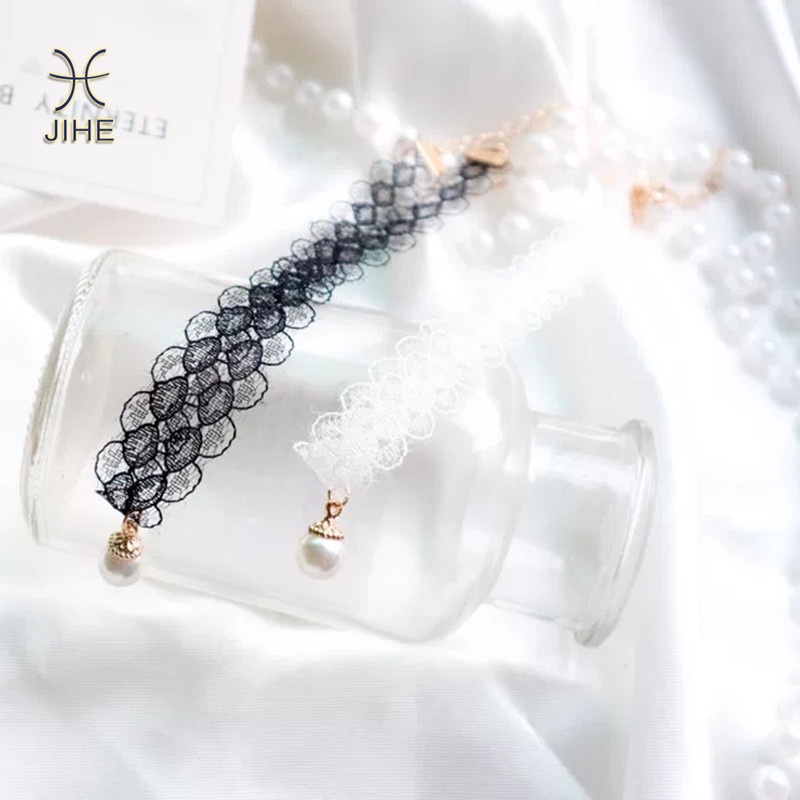 Vòng Cổ Choker Đính Ngọc Trai Thời Trang Cho Nữ