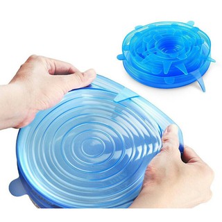 SET 6 NẮP SILICONE BẢO QUẢN THỰC PHẨM(RẺ MÀ CHẤT)