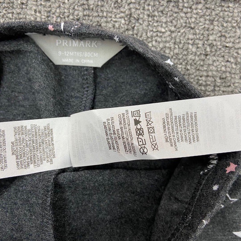 Bộ nỉ Primark áo nỉ bông + quần legging bé gái