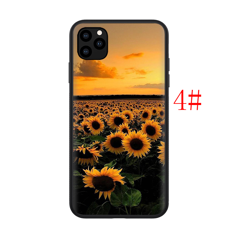 Ốp Lưng Hoa Hướng Dương Màu Vàng Sang Trọng Cho Iphone 11 12 Pro Mini Xs Max X Xr