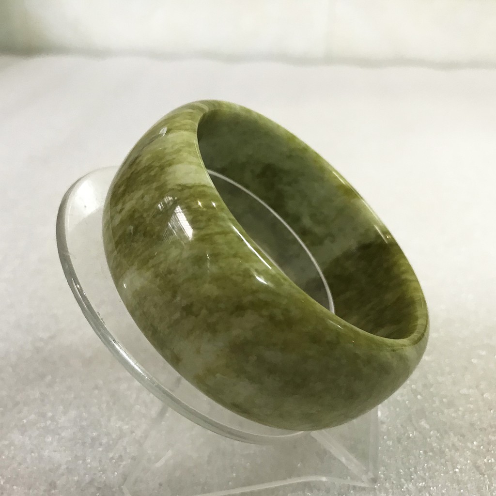 Vòng tay đá tự nhiên bản cao màu cốm nhiều size