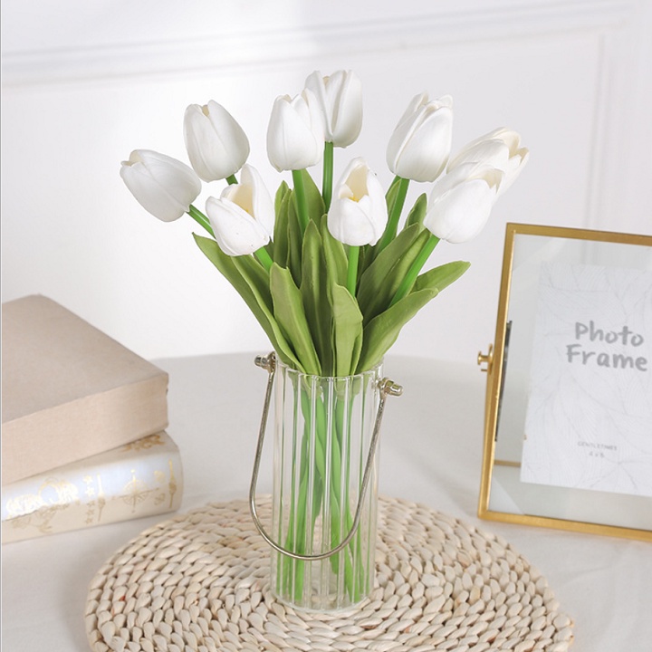 Hoa Giả - Hoa Tulip Havi cao cấp 33cm nhiều màu sắc trang trí xinh xắn, phụ kiện decor