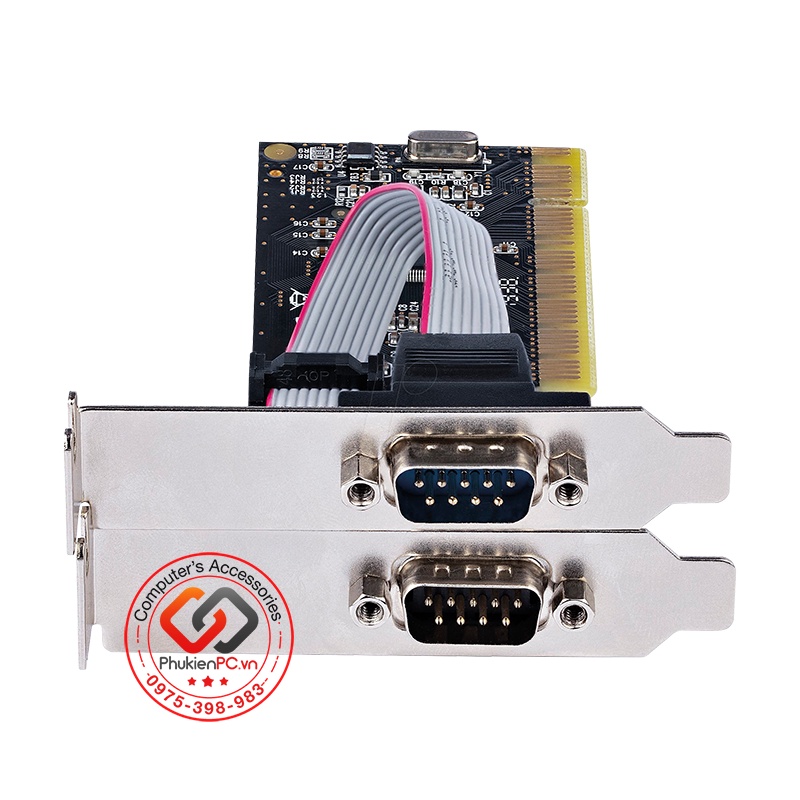 Card chuyển đổi PCI thường sang 2 COM RS232 chip MCS9865 win XP-7-8-10-11