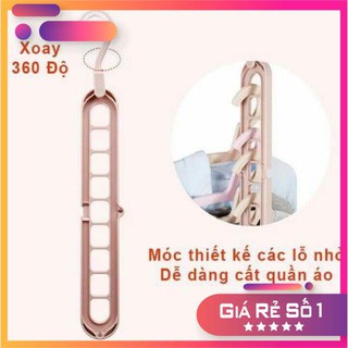 [ SIÊU KHUYẾN MẠI ] COMBO 5 MÓC TREO QUẦN ÁO ĐA NĂNG THÔNG MINH 9 LỖ TIẾT KIỆM DIỆN TÍCH.