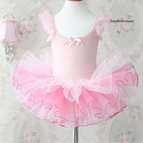 Đầm Xòe Múa Ba Lê Màu Hồng Cho Bé Gái Bya03