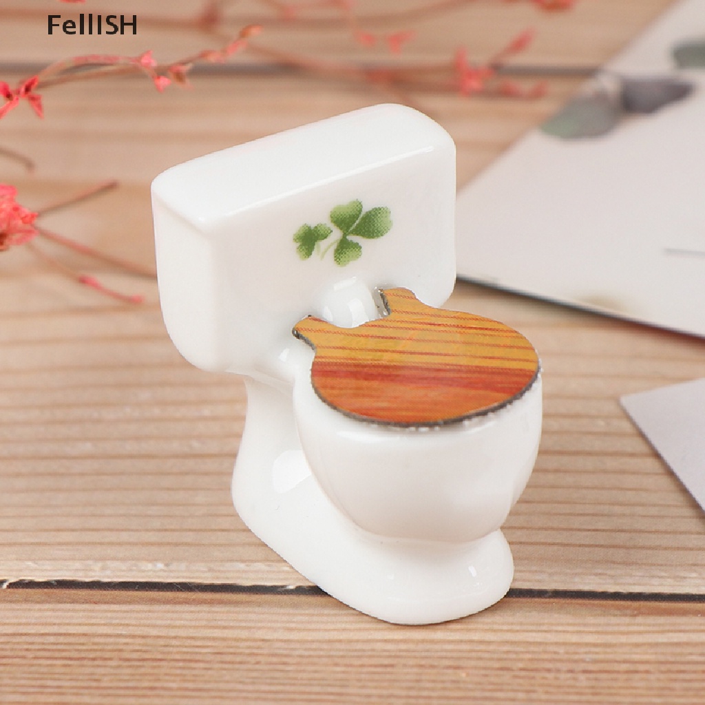 Set 3 Món Đồ Dùng Nhà Tắm Bằng Sứ Tỉ Lệ 1: 24 Độc Đáo Cho Nhà Búp Bê 439br