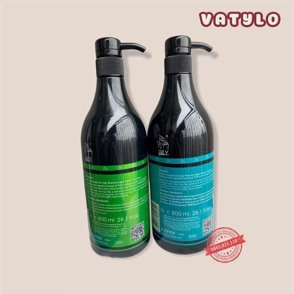 Cặp Dầu Gội Xả  KAFEN 800ML | Phục Hồi Tóc Hư Tổn, Khô Xơ, Gãy Rụng | Hàng Chính Hãng CT31 | BigBuy360 - bigbuy360.vn