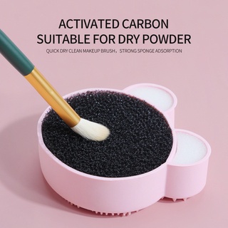 [Hàng mới về] Miếng vệ sinh cọ trang điểm bằng silicon thiết kế tiện dụng