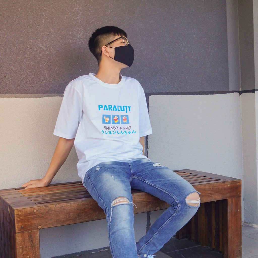 Áo thun nam nữ Unisex PARACUTY Shinyoduke P04 chất liệu cotton 100%, co giãn 4 chiều, dày dặn, form rộng tay lỡ | BigBuy360 - bigbuy360.vn