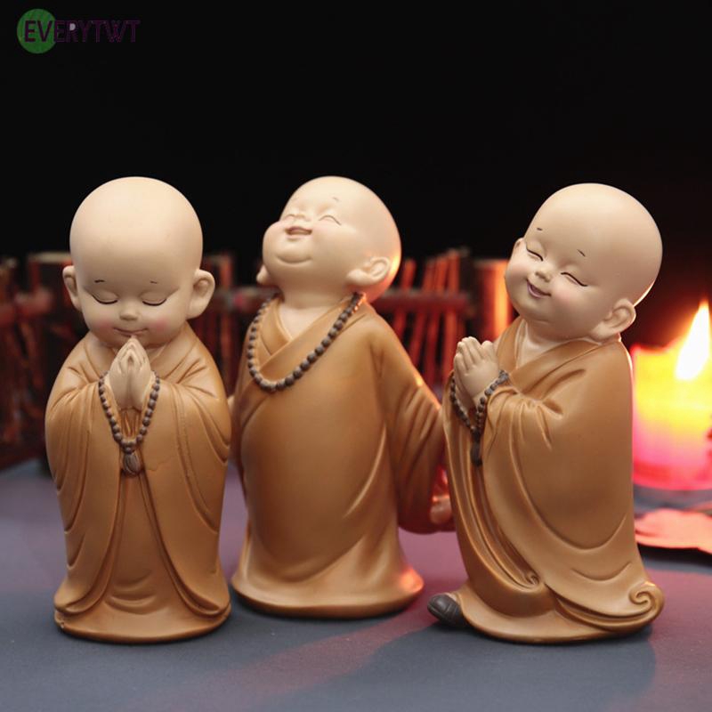 Buddha Small Monk Guanyin Home Decor Ornament Statues Ornament Sculpture Resin