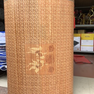 Chiếu trúc vân gỗ lụa  nằm 2 mặt gập đôi