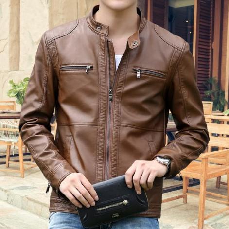✸Phổ Biến Nhất✥➨ Áo Khoác Da Màu Nâu ARL 033 Silverstone RFLA Ariel Noah 90 Cho Nam