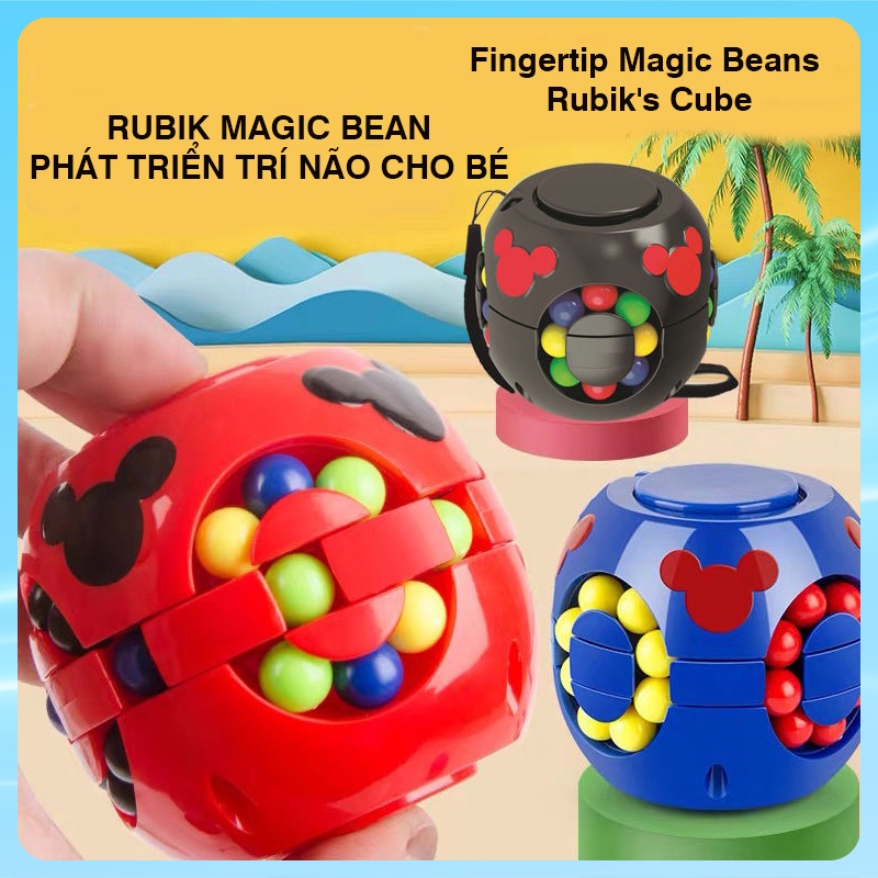 Đồ Chơi Rubik Phiên Bản Mới Cách Chơi hoàn toàn mới giúp bé phát triển trí não Fingertip Magic Beans, Rubik Cube, Magi