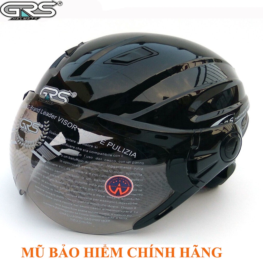Mũ bảo hiểm nửa đầu có kính GRS A737K