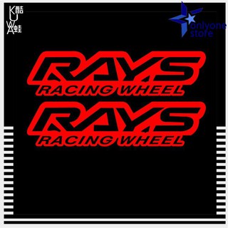 Decal Chữ "Rays Rays" Dán Trang Trí Xe Ô Tô