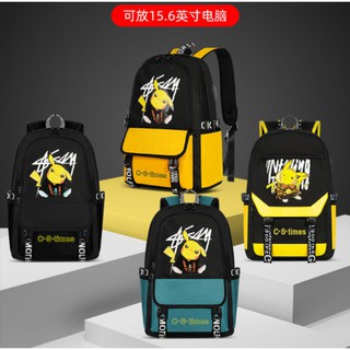 Balo sức chứa lớn tiện dụng cho học sinh đi học/đi du lịch in hình pikachu dễ thương thời trang