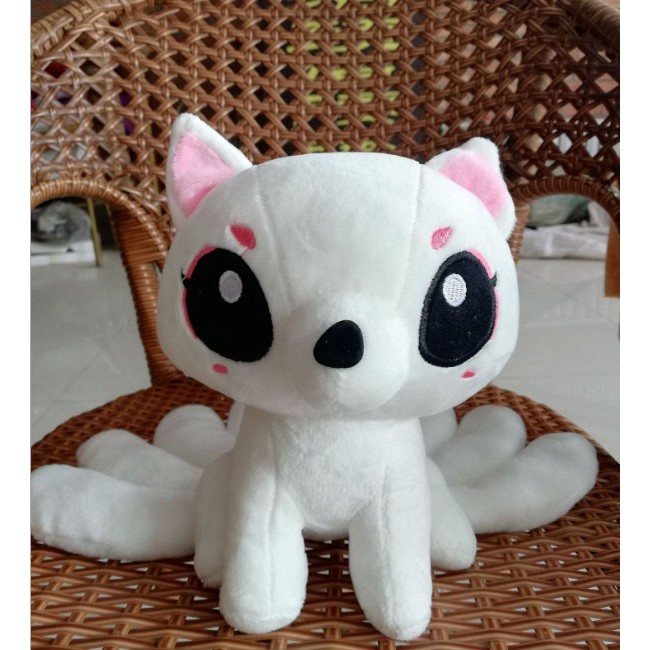 Gấu Bông Cáo 9 Đuôi Siêu Xịn Siêu Cute Trắng 25 cm