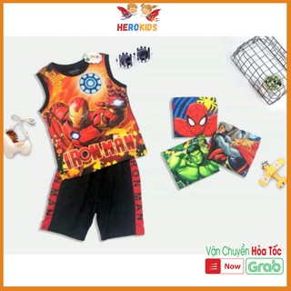 Bộ đồ người sắt sát nách in 3d chất cotton 100%, co giãn 4 chiều thoáng mát