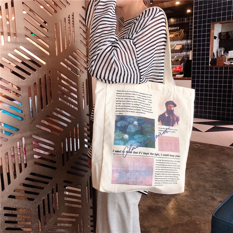 Túi Vải canvas Có In Hình Thời Trang Phong Cách