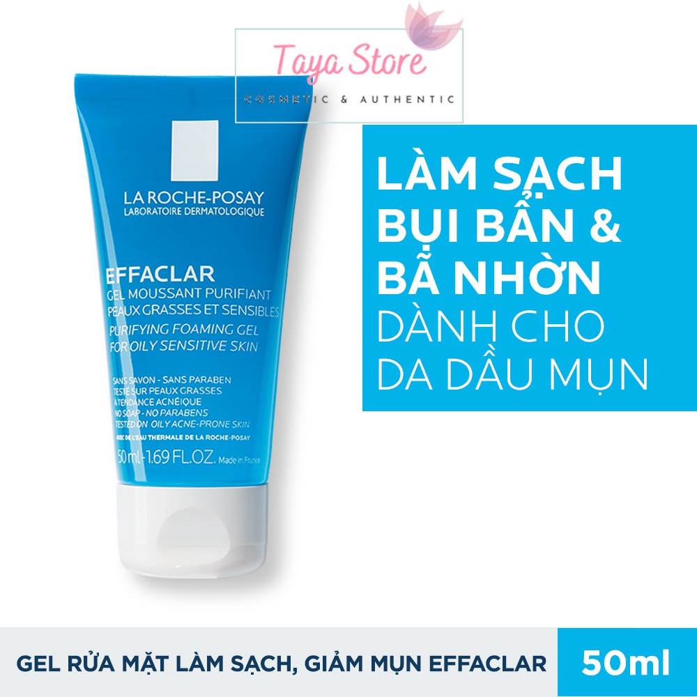Sữa rửa mặt La Roche Posay cho da dầu, da mụn nhạy cảm Effaclar Purifying Foaming Gel 50ml và 400ml | BigBuy360 - bigbuy360.vn